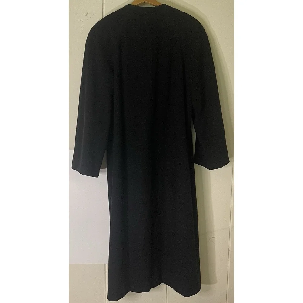 Vintage Saks Fifth Avenue Regency Cashmere Wool‎ Black Coat Womens Size 12